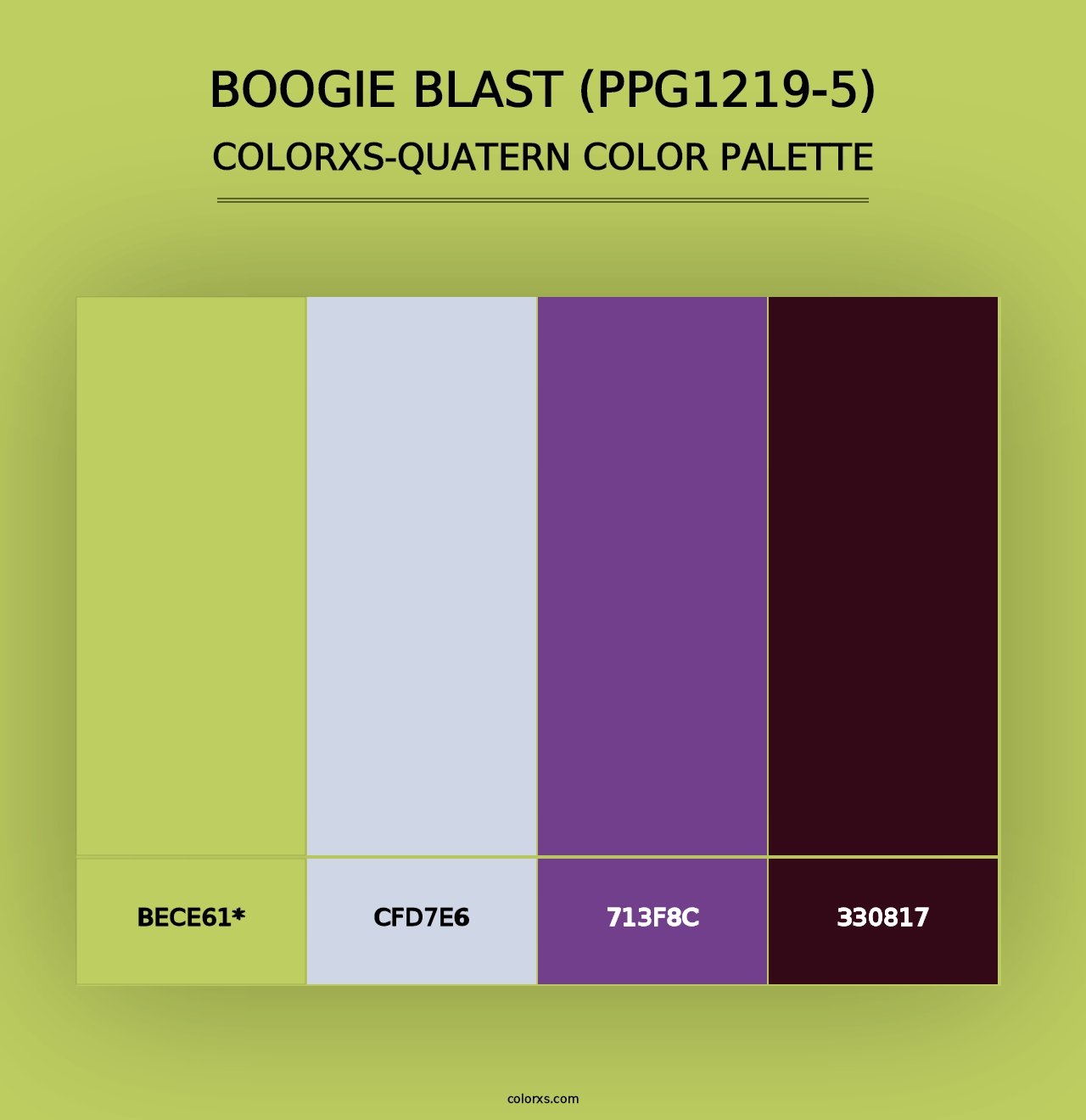 Boogie Blast (PPG1219-5) - Colorxs Quad Palette