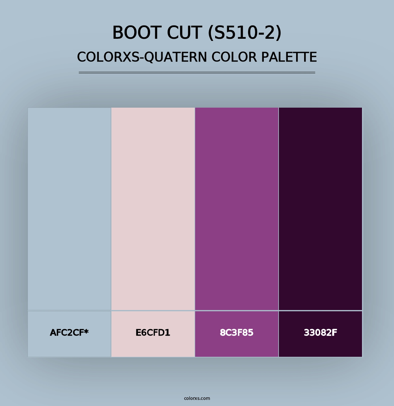 Boot Cut (S510-2) - Colorxs Quad Palette