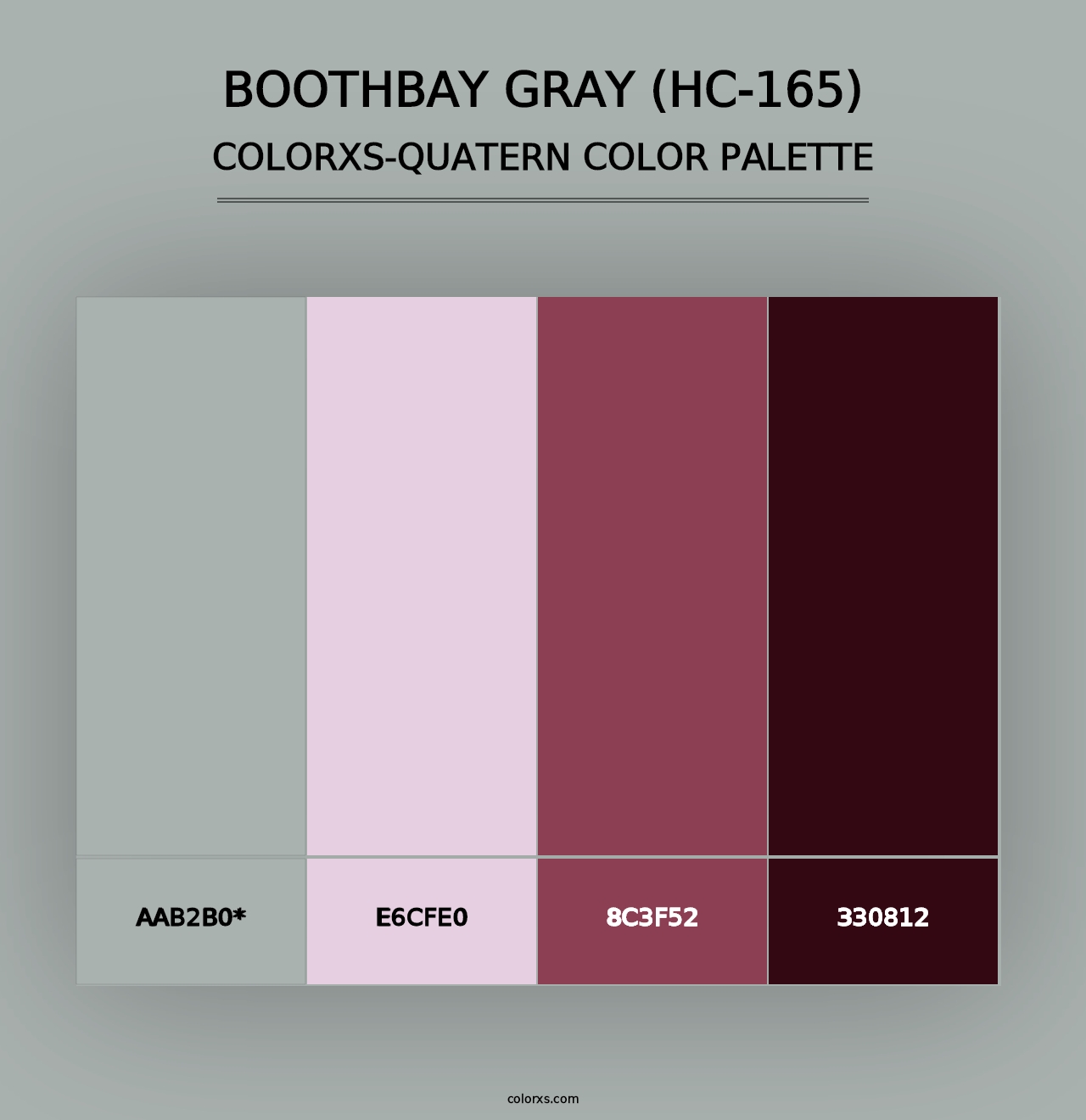 Boothbay Gray (HC-165) - Colorxs Quad Palette