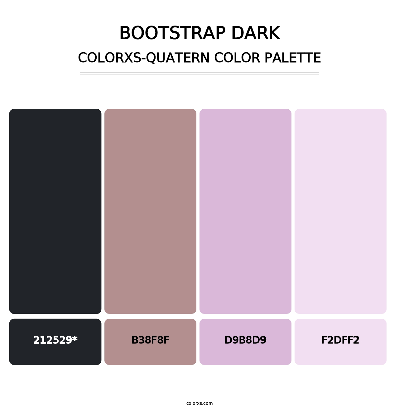 Bootstrap Dark - Colorxs Quad Palette