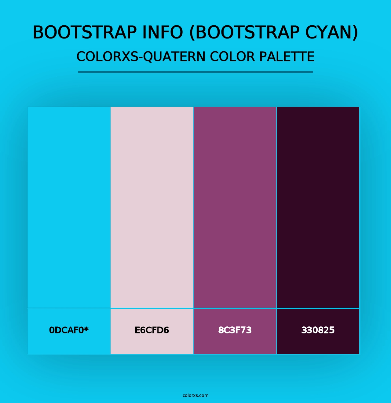 Bootstrap Info (Bootstrap Cyan) - Colorxs Quad Palette