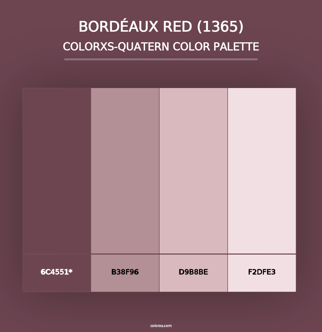 Bordéaux Red (1365) - Colorxs Quad Palette