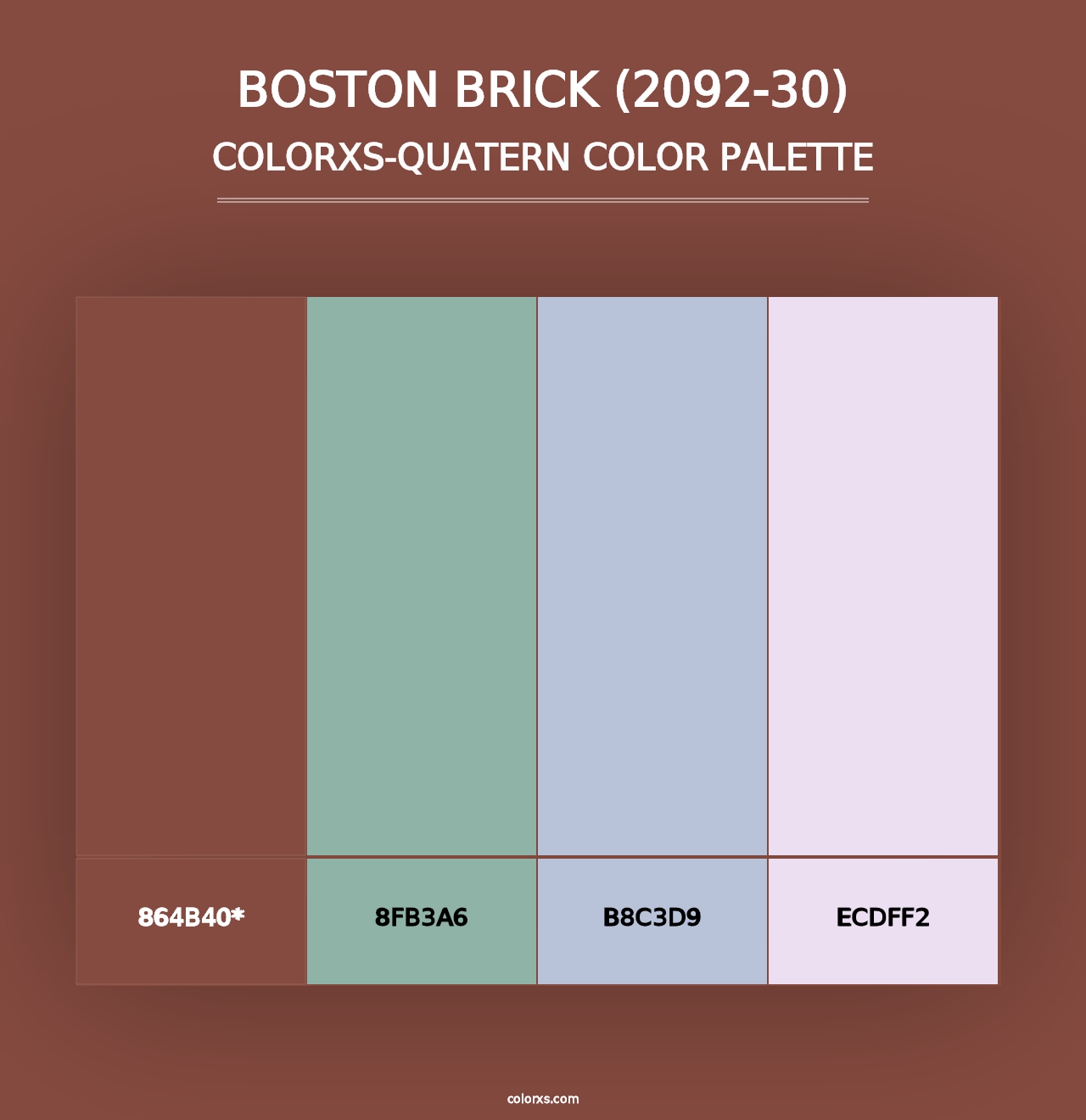 Boston Brick (2092-30) - Colorxs Quad Palette