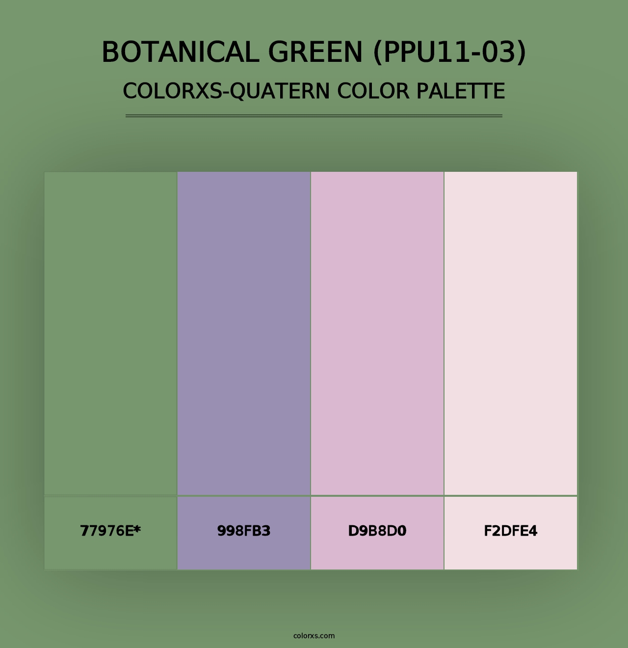 Botanical Green (PPU11-03) - Colorxs Quad Palette