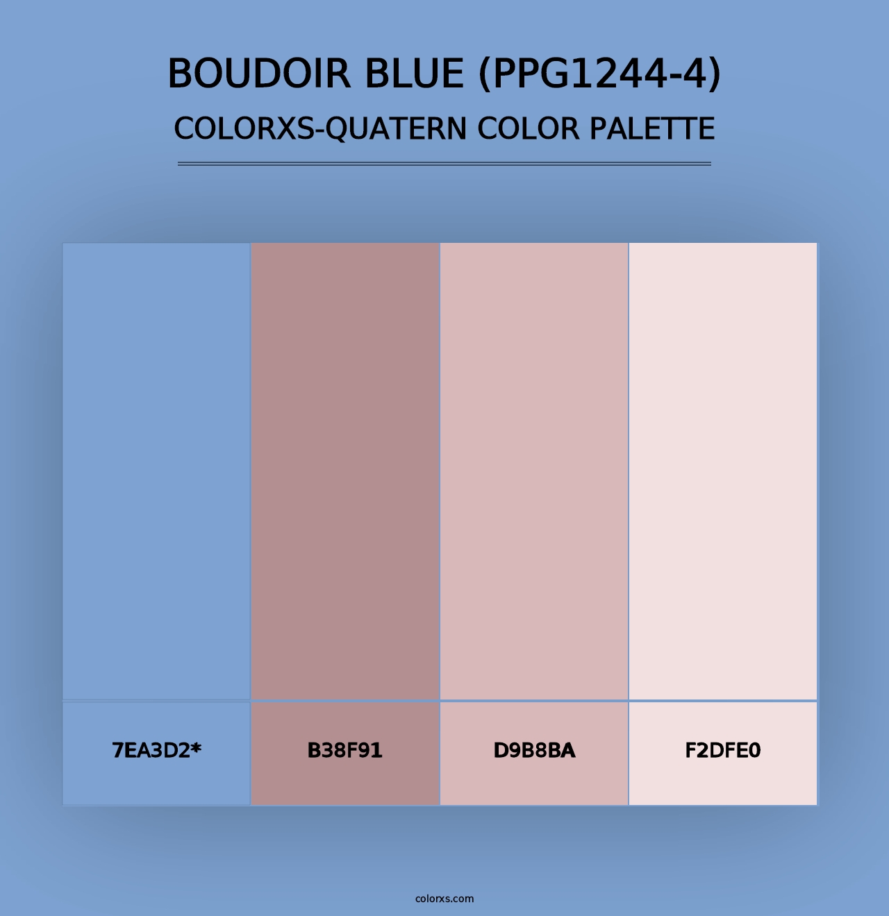 Boudoir Blue (PPG1244-4) - Colorxs Quad Palette