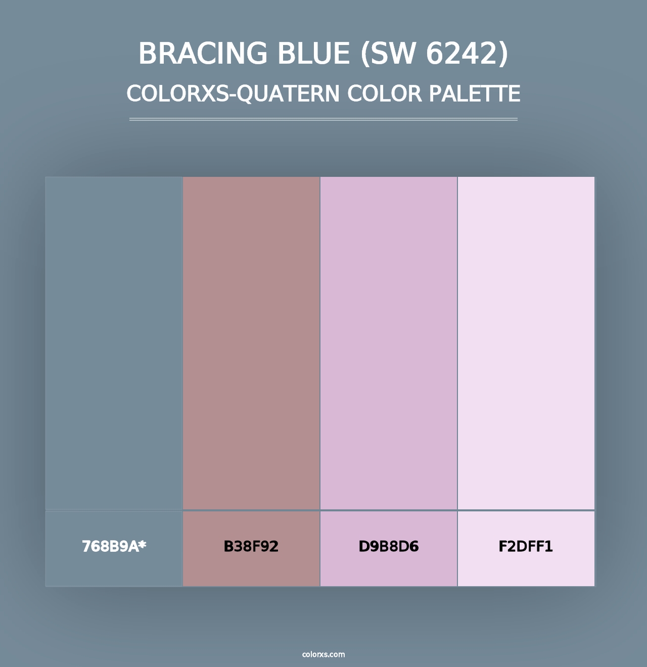 Bracing Blue (SW 6242) - Colorxs Quad Palette