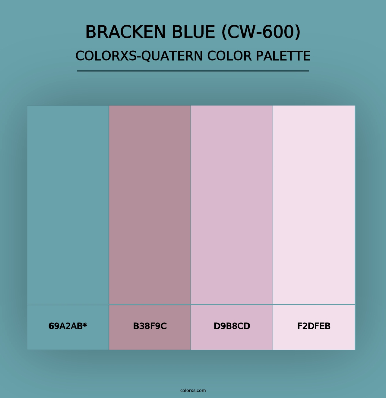 Bracken Blue (CW-600) - Colorxs Quad Palette