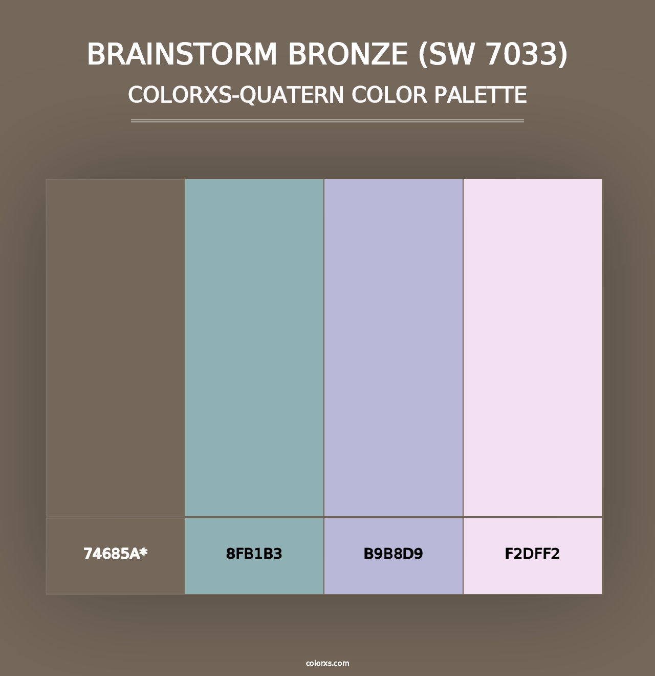 Brainstorm Bronze (SW 7033) - Colorxs Quad Palette