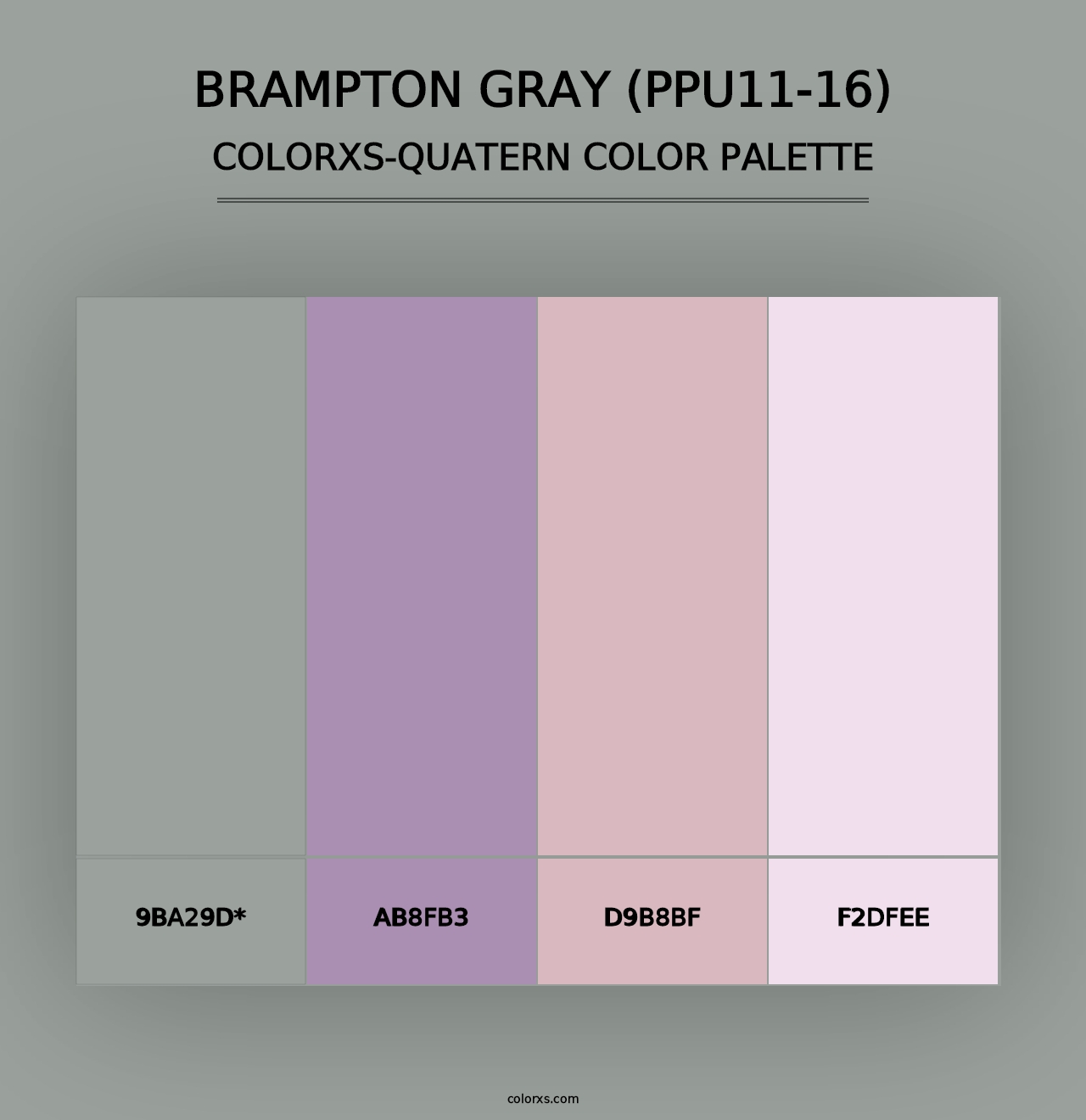 Brampton Gray (PPU11-16) - Colorxs Quad Palette