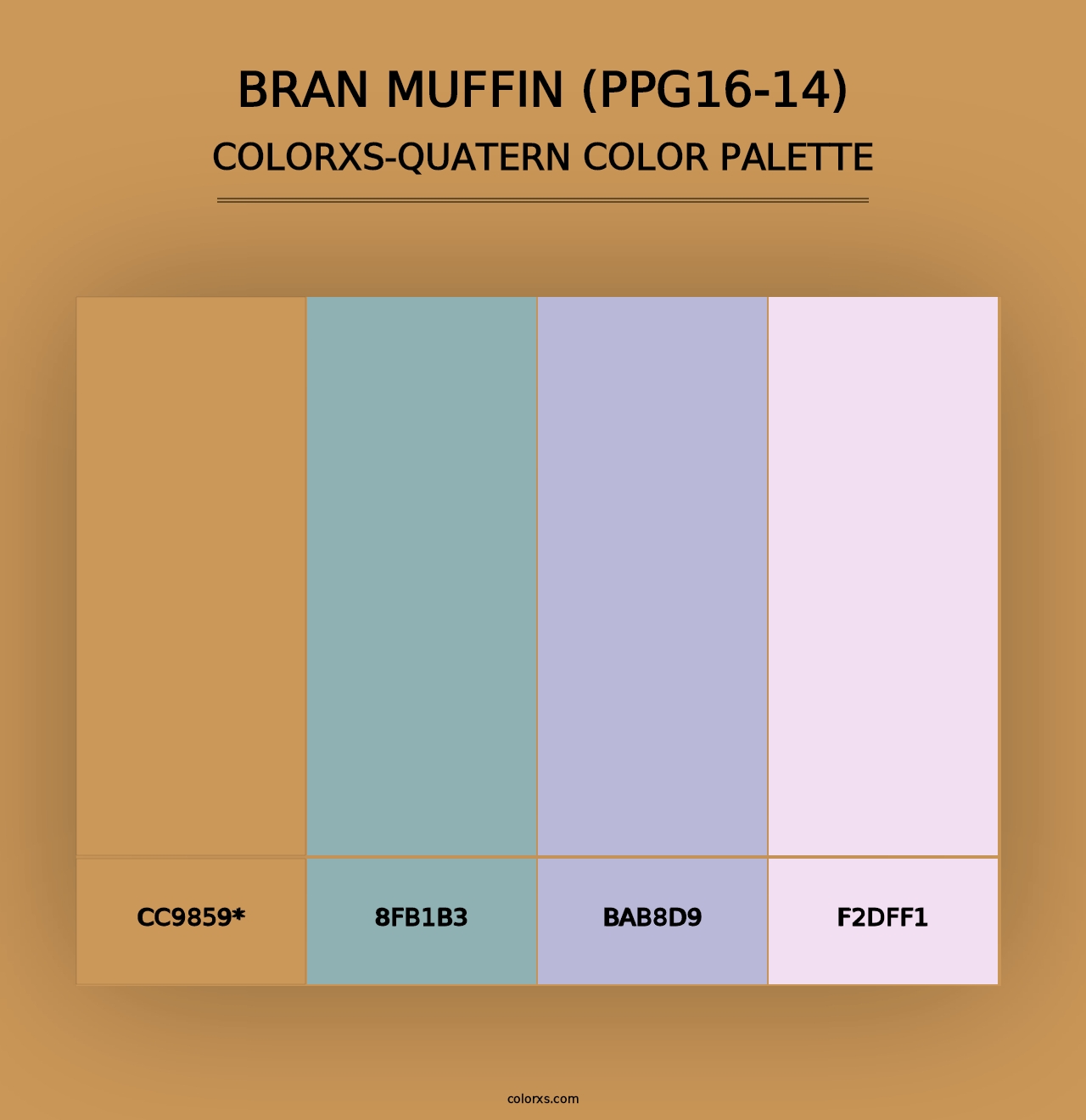 Bran Muffin (PPG16-14) - Colorxs Quad Palette