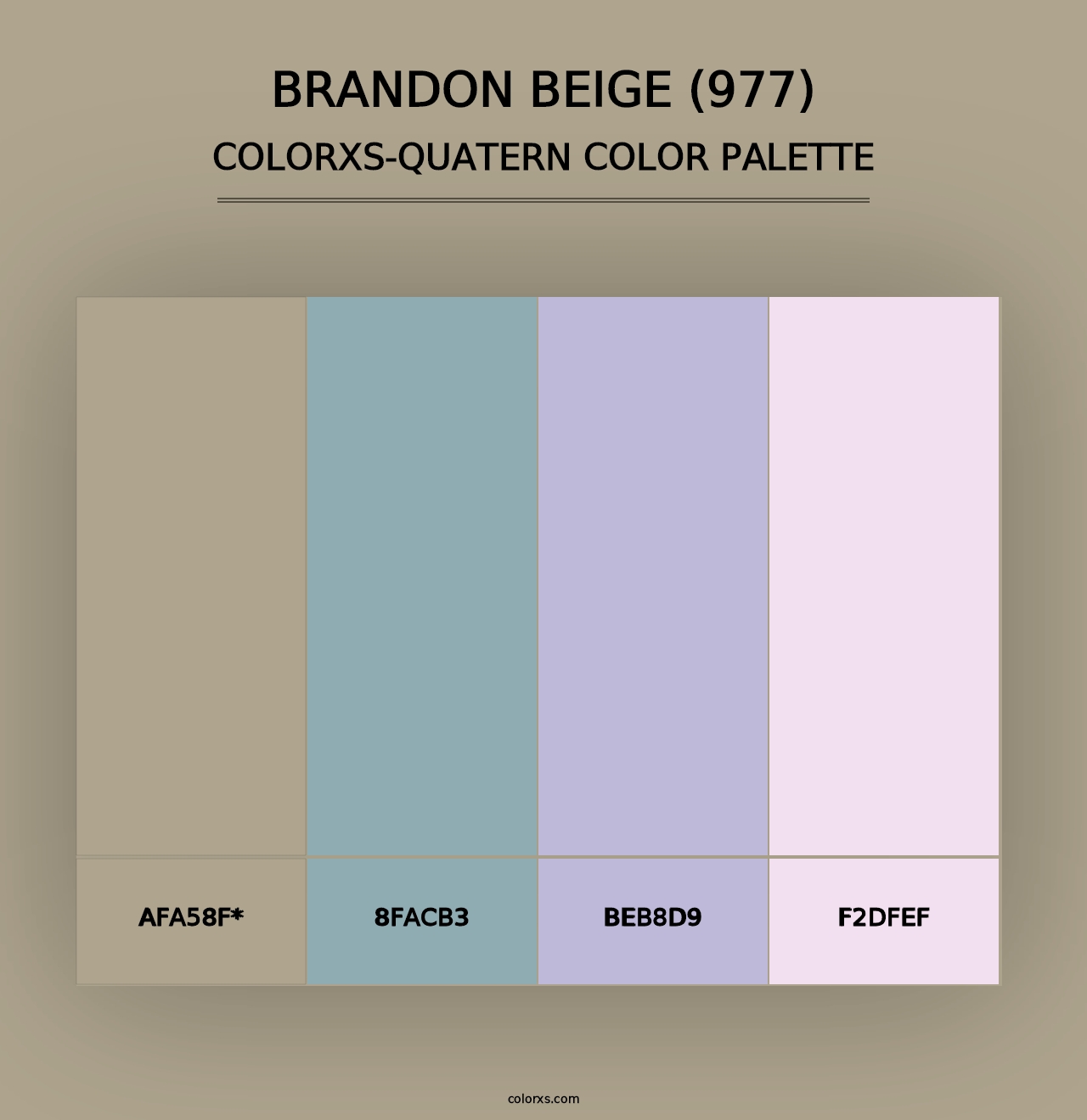 Brandon Beige (977) - Colorxs Quad Palette