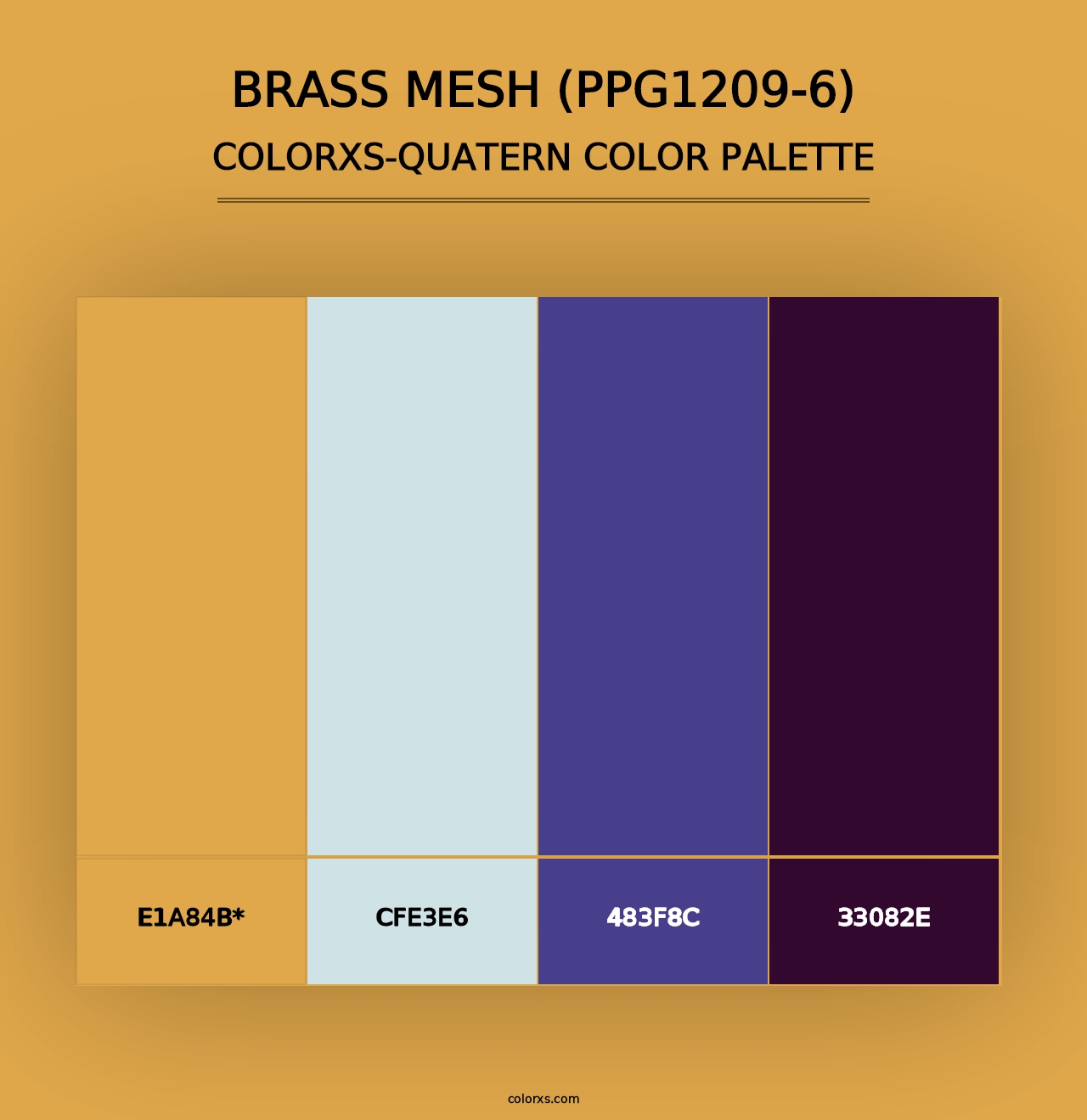 Brass Mesh (PPG1209-6) - Colorxs Quad Palette