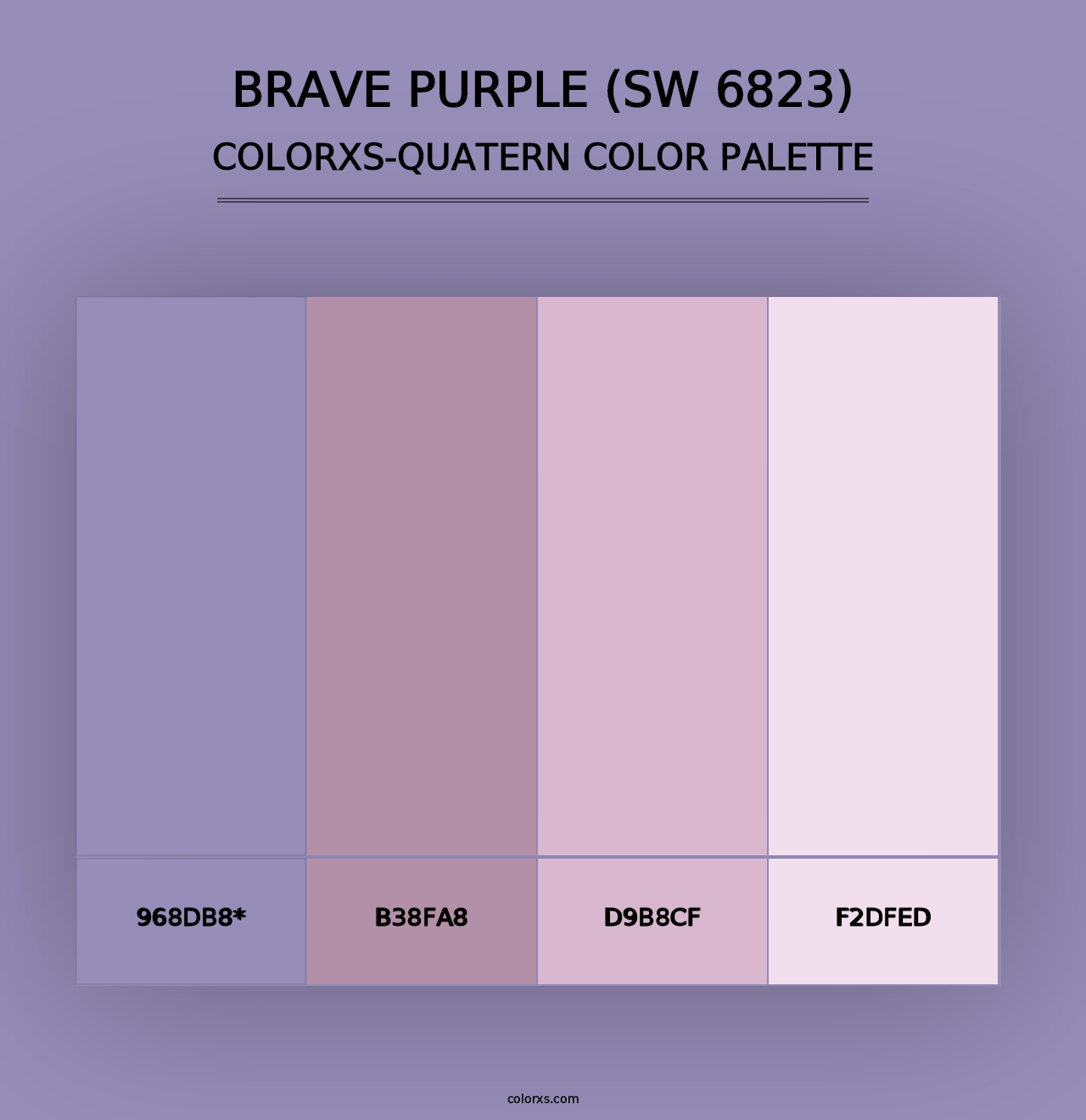 Brave Purple (SW 6823) - Colorxs Quad Palette