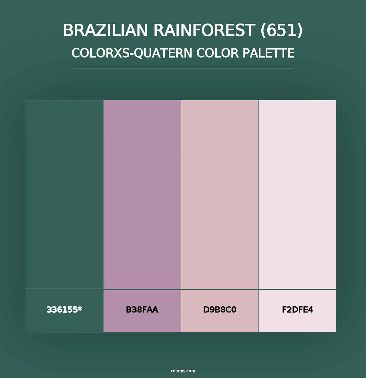 Brazilian Rainforest (651) - Colorxs Quad Palette