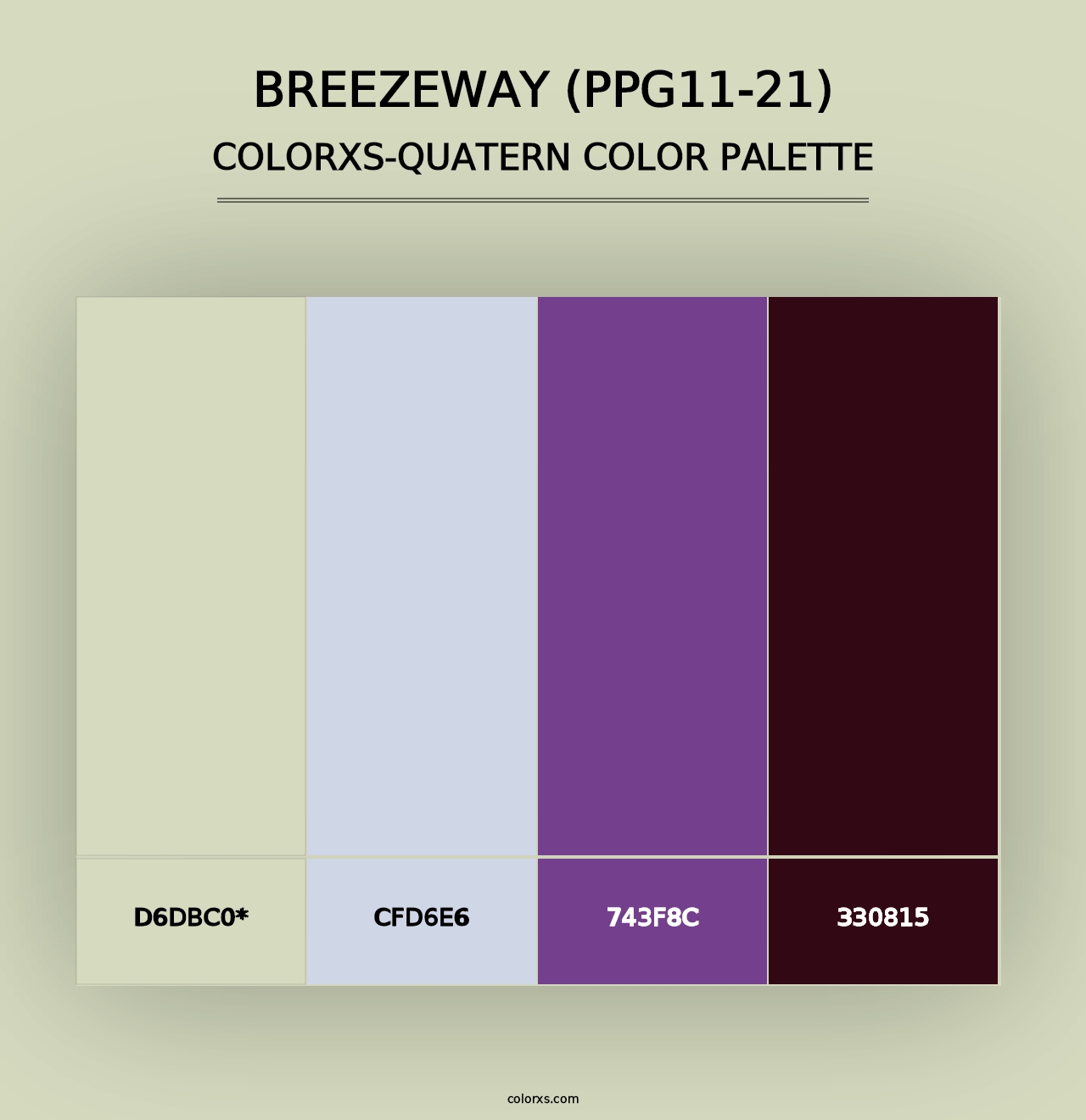 Breezeway (PPG11-21) - Colorxs Quad Palette