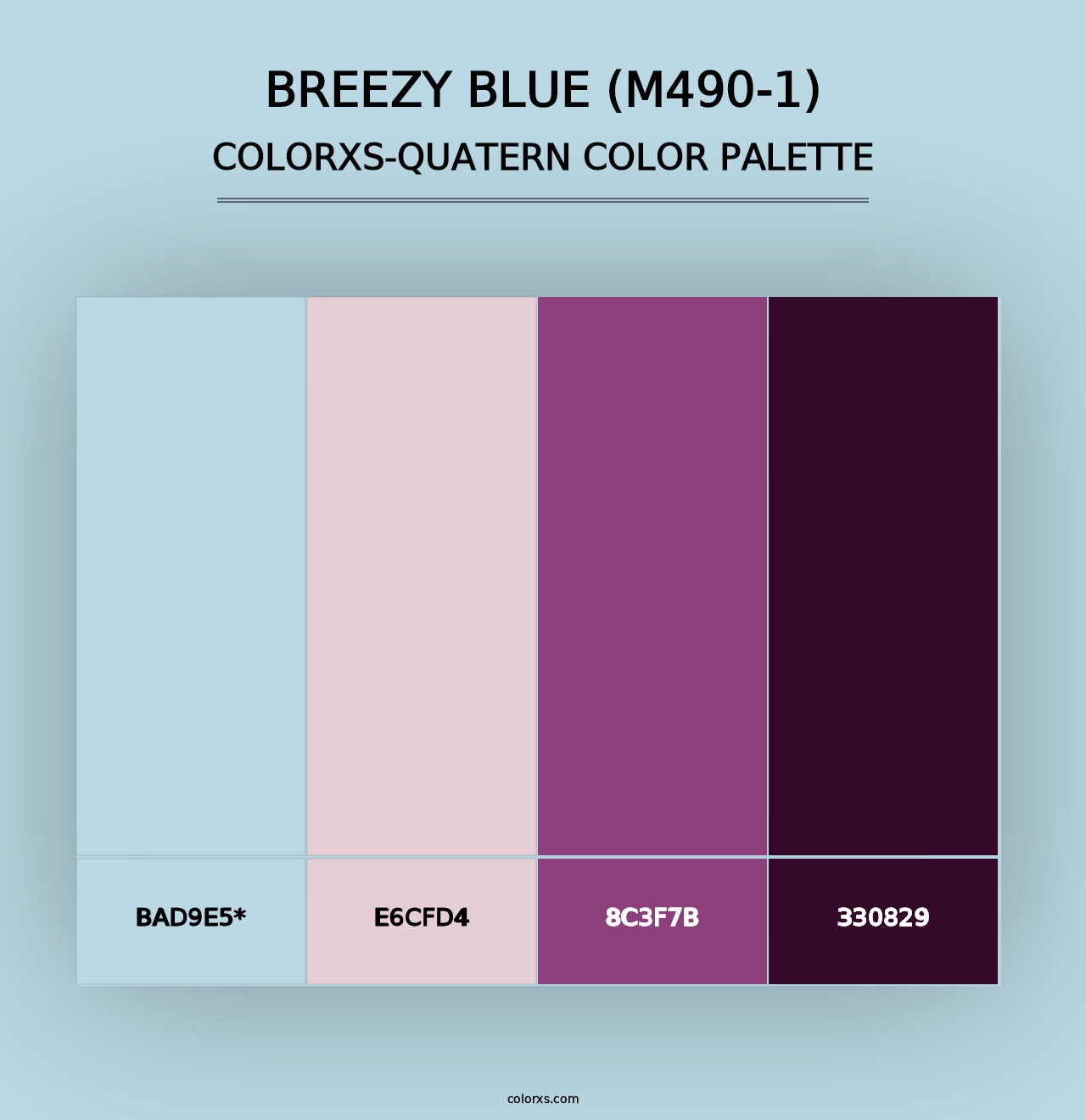 Breezy Blue (M490-1) - Colorxs Quad Palette