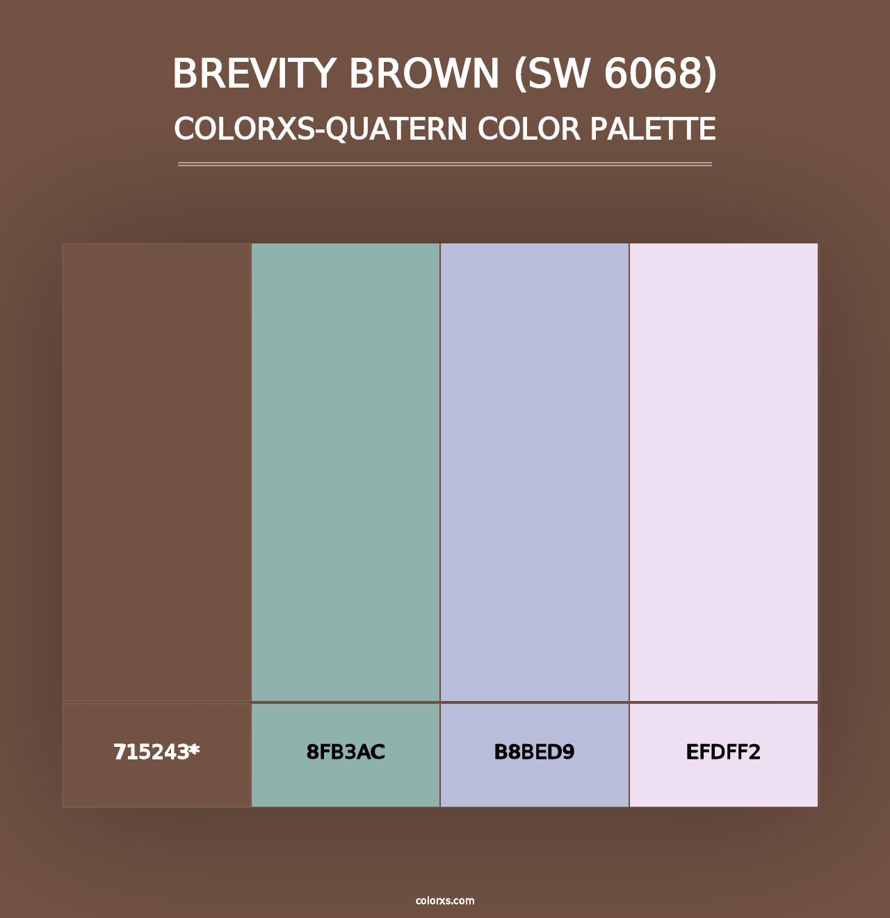 Brevity Brown (SW 6068) - Colorxs Quad Palette