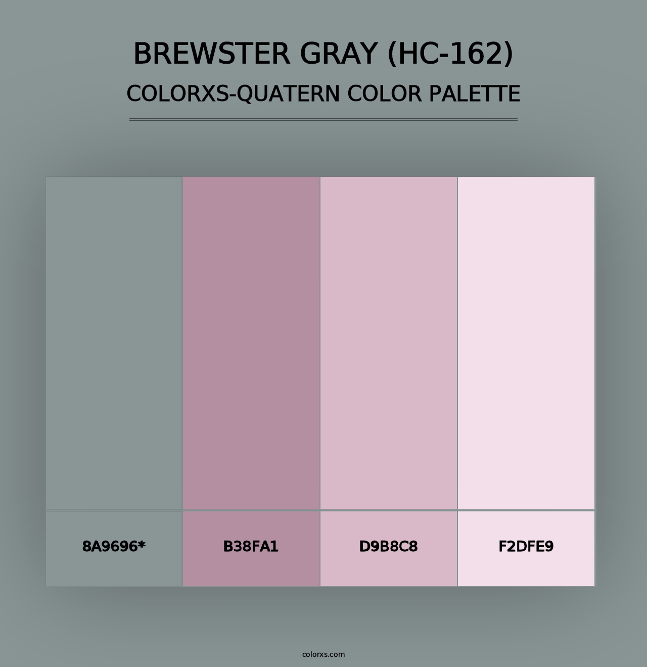 Brewster Gray (HC-162) - Colorxs Quad Palette