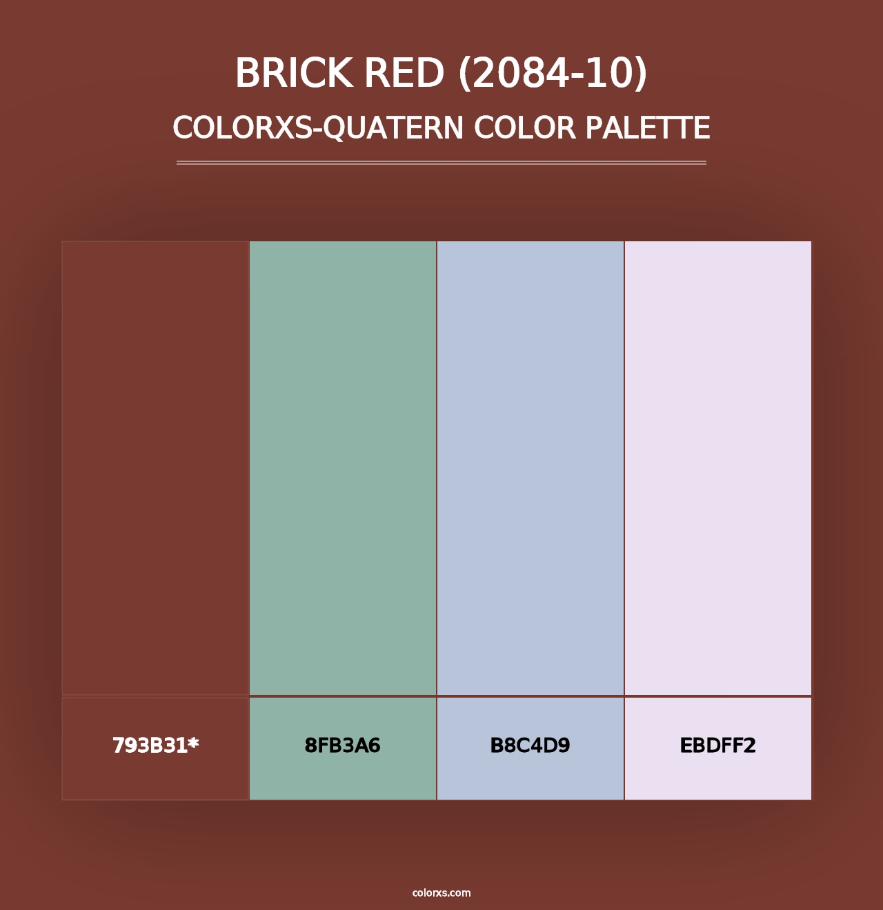 Brick Red (2084-10) - Colorxs Quad Palette