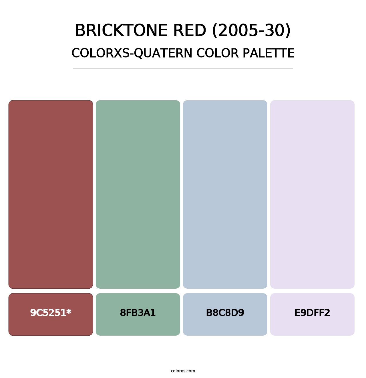 Bricktone Red (2005-30) - Colorxs Quad Palette