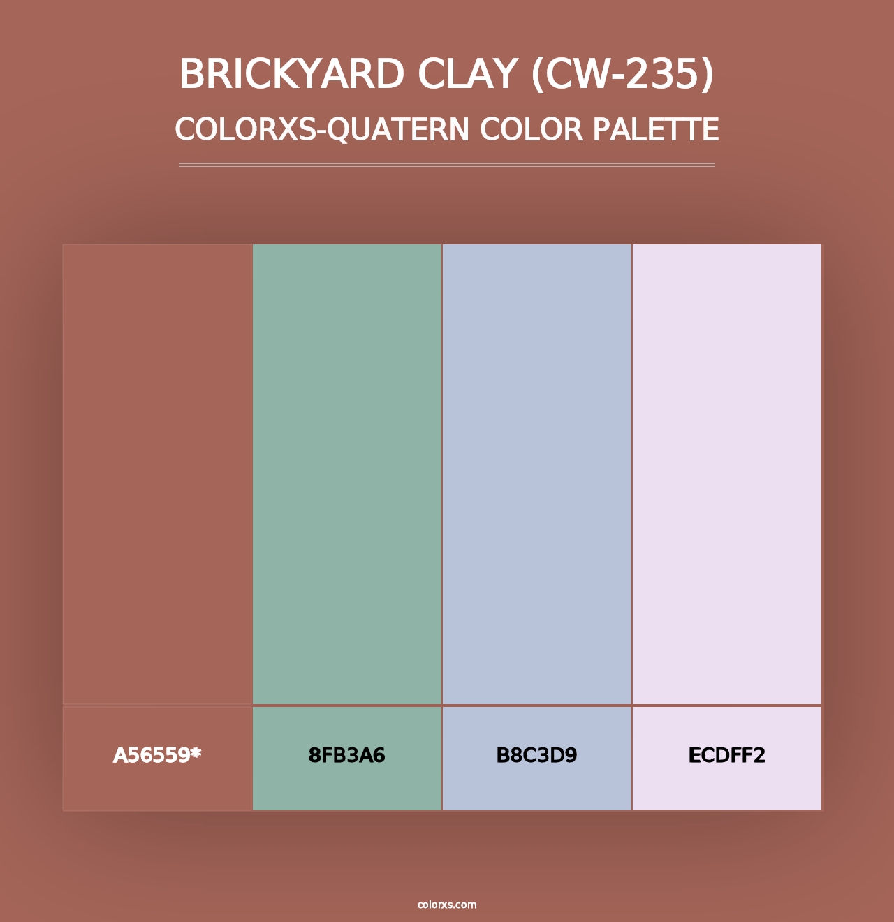 Brickyard Clay (CW-235) - Colorxs Quad Palette