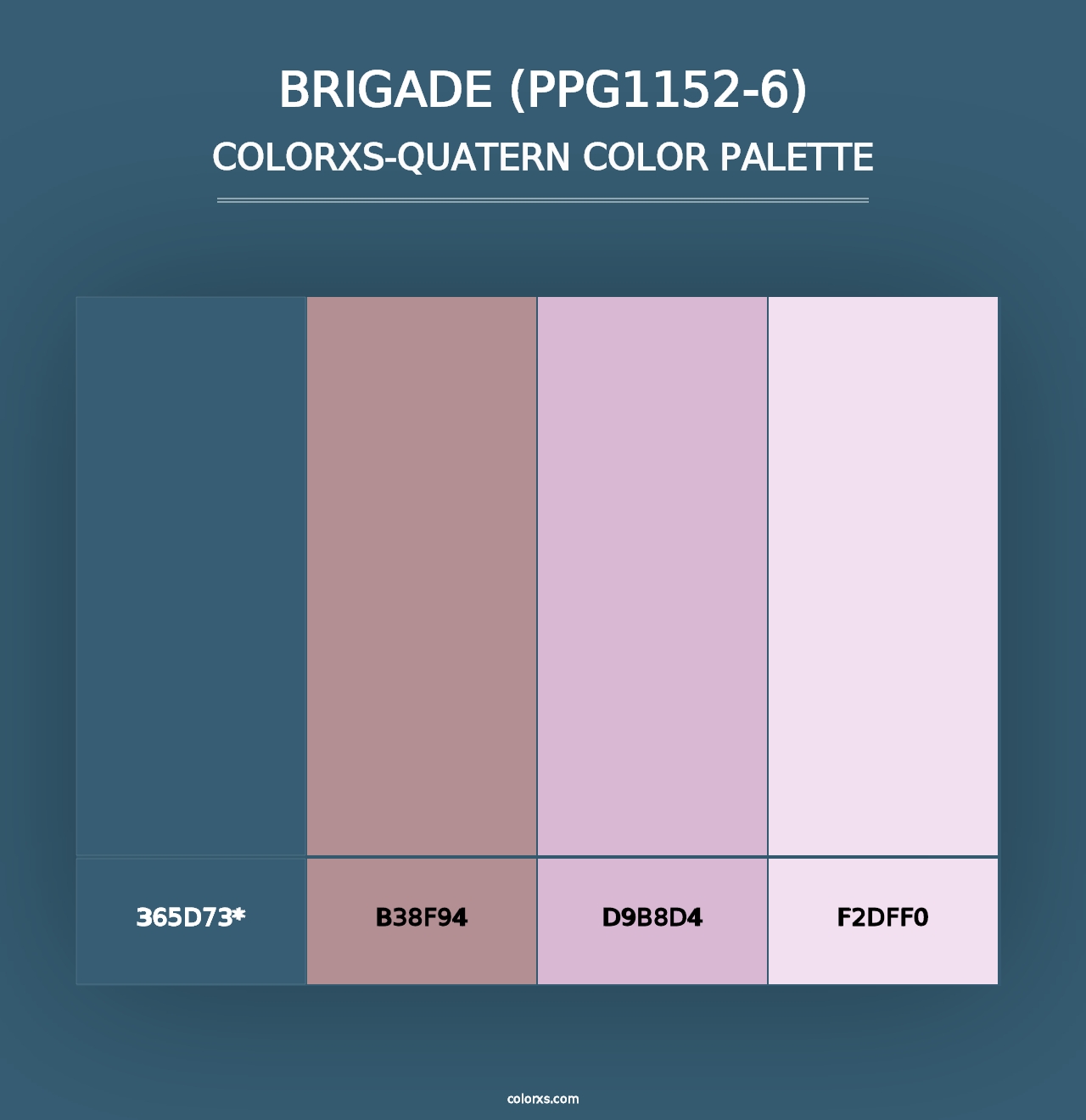 Brigade (PPG1152-6) - Colorxs Quad Palette