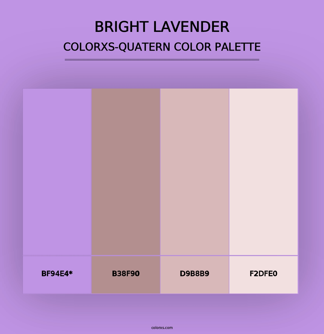 Bright Lavender - Colorxs Quad Palette