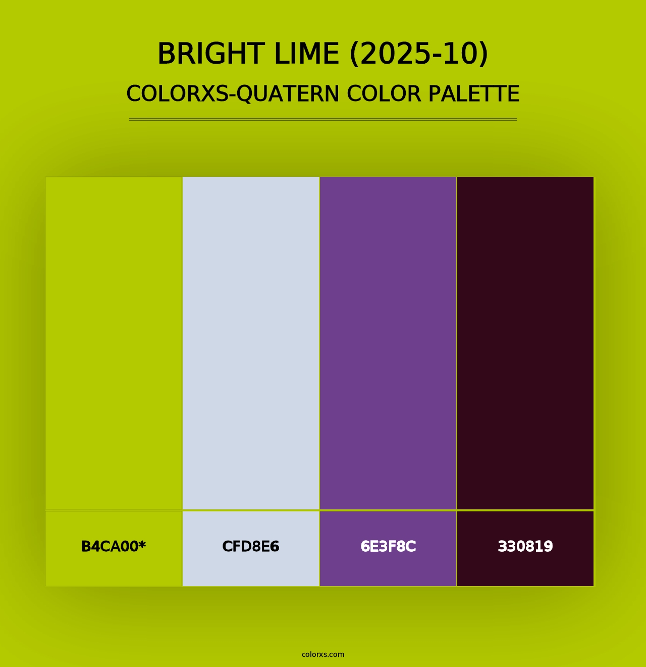 Bright Lime (2025-10) - Colorxs Quad Palette