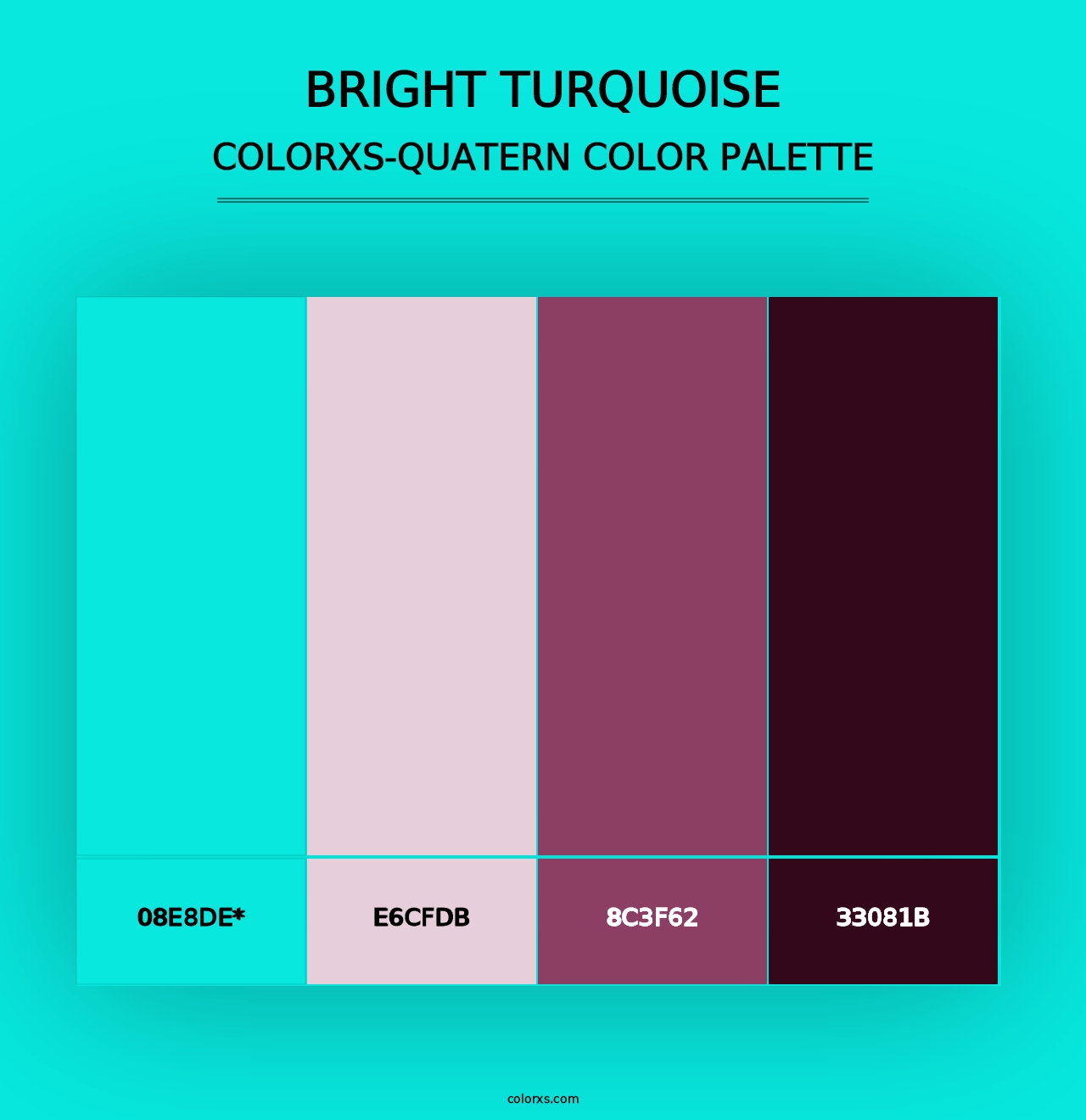 Bright Turquoise - Colorxs Quad Palette