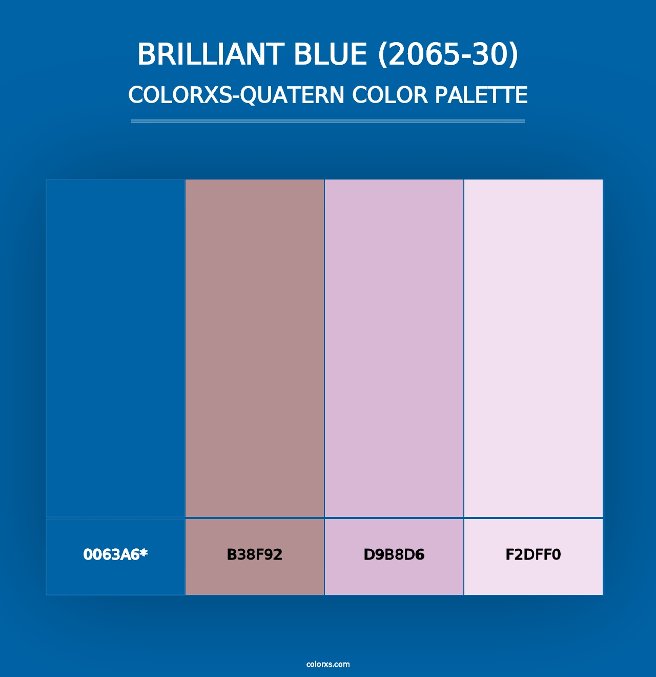 Brilliant Blue (2065-30) - Colorxs Quad Palette