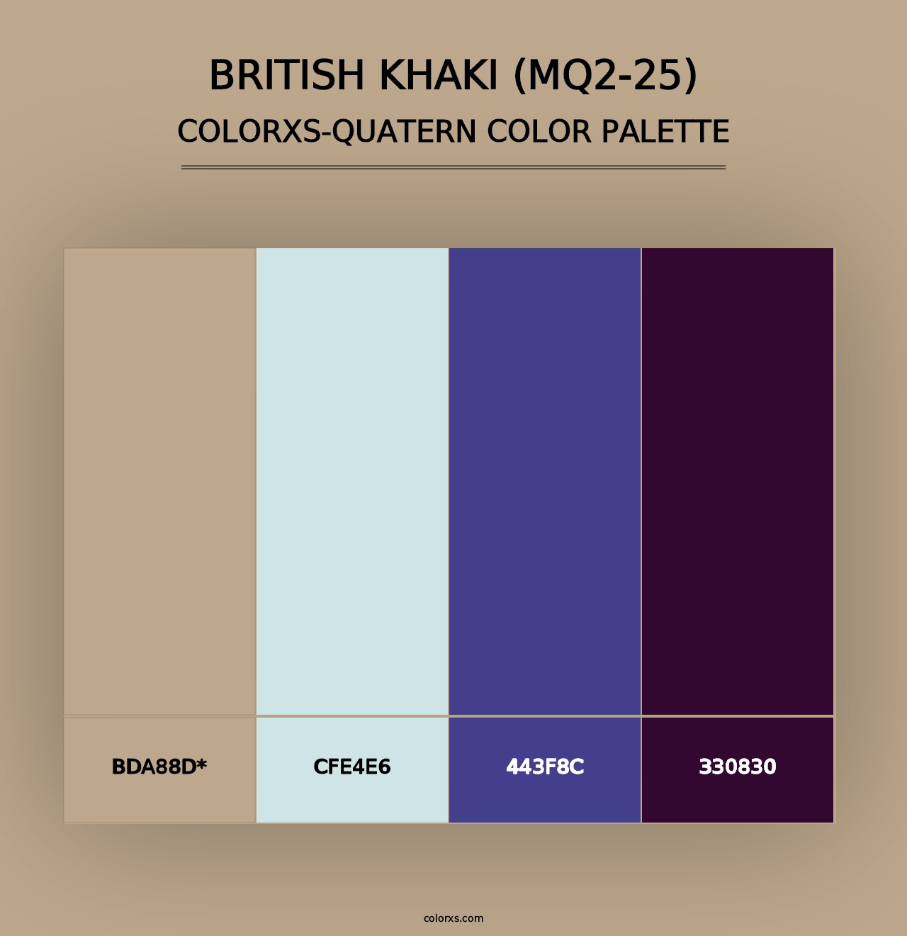 British Khaki (MQ2-25) - Colorxs Quad Palette