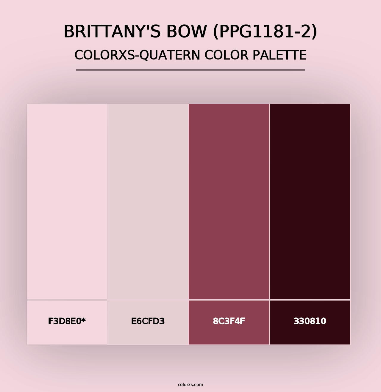 Brittany's Bow (PPG1181-2) - Colorxs Quad Palette