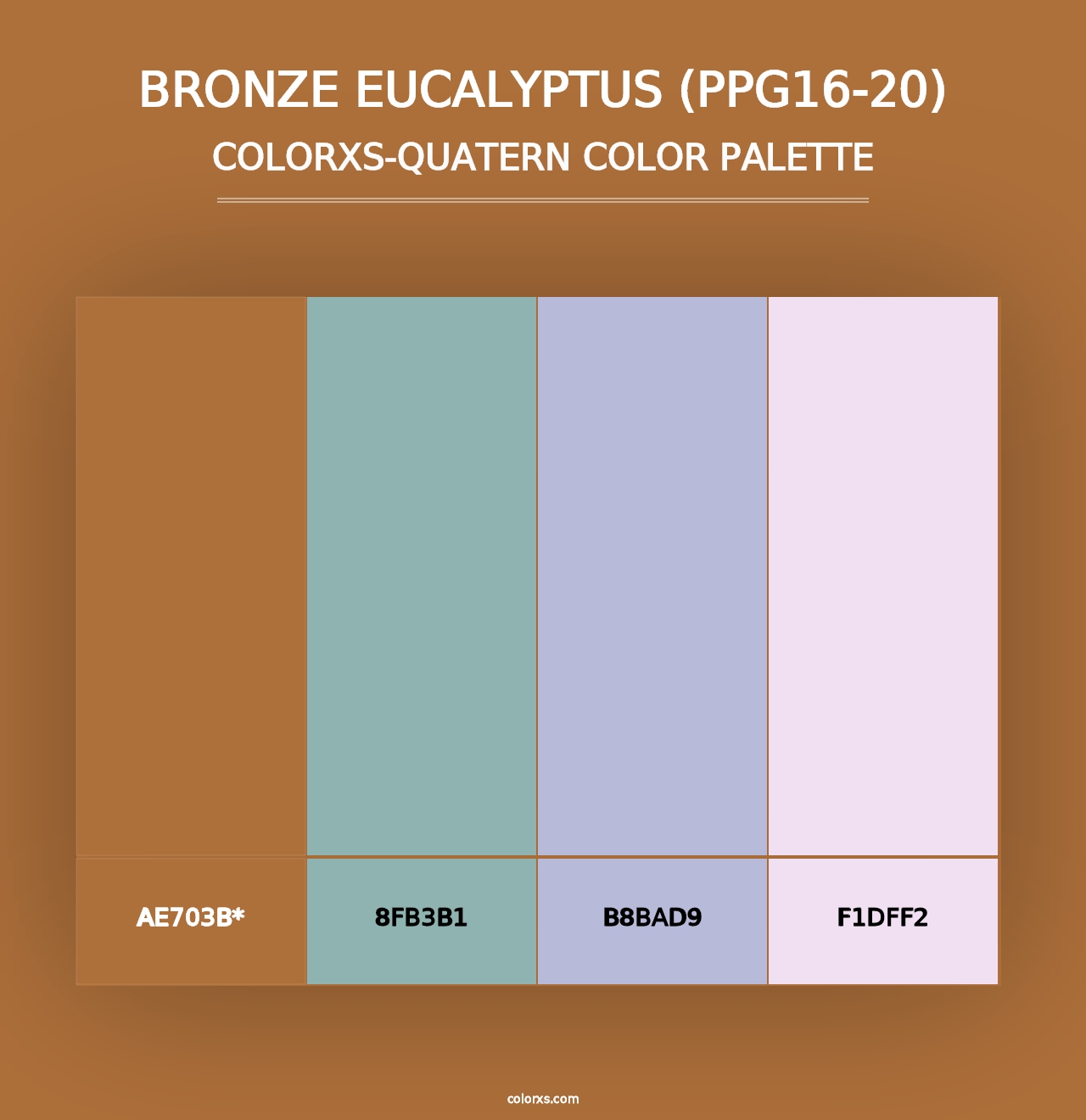 Bronze Eucalyptus (PPG16-20) - Colorxs Quad Palette