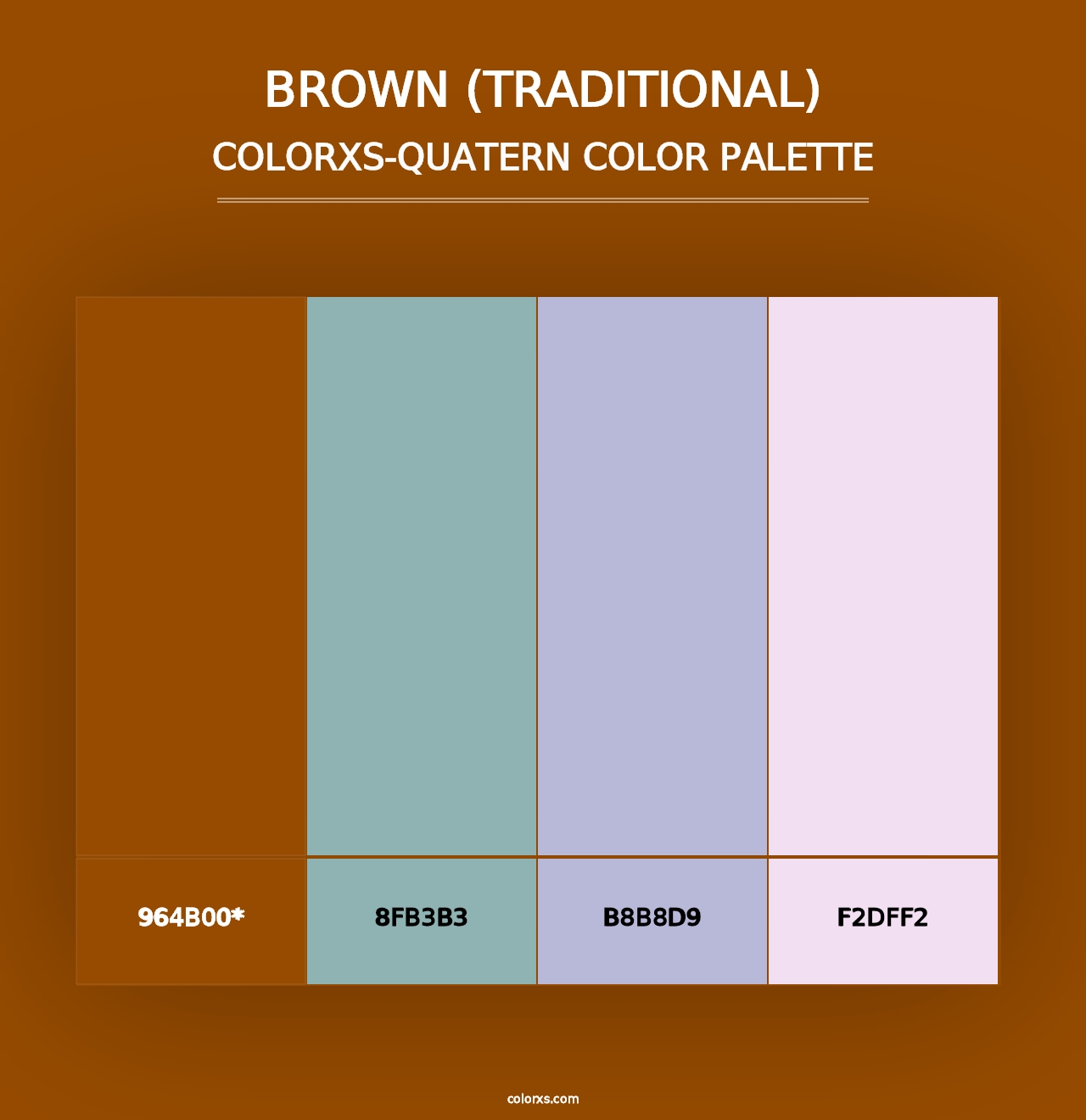 Brown (Traditional) - Colorxs Quad Palette