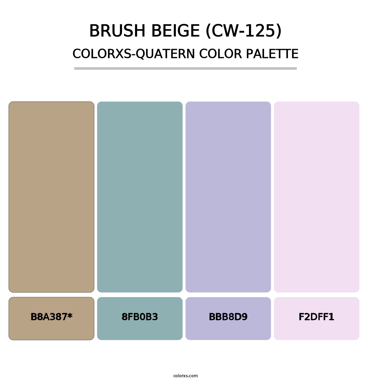 Brush Beige (CW-125) - Colorxs Quad Palette