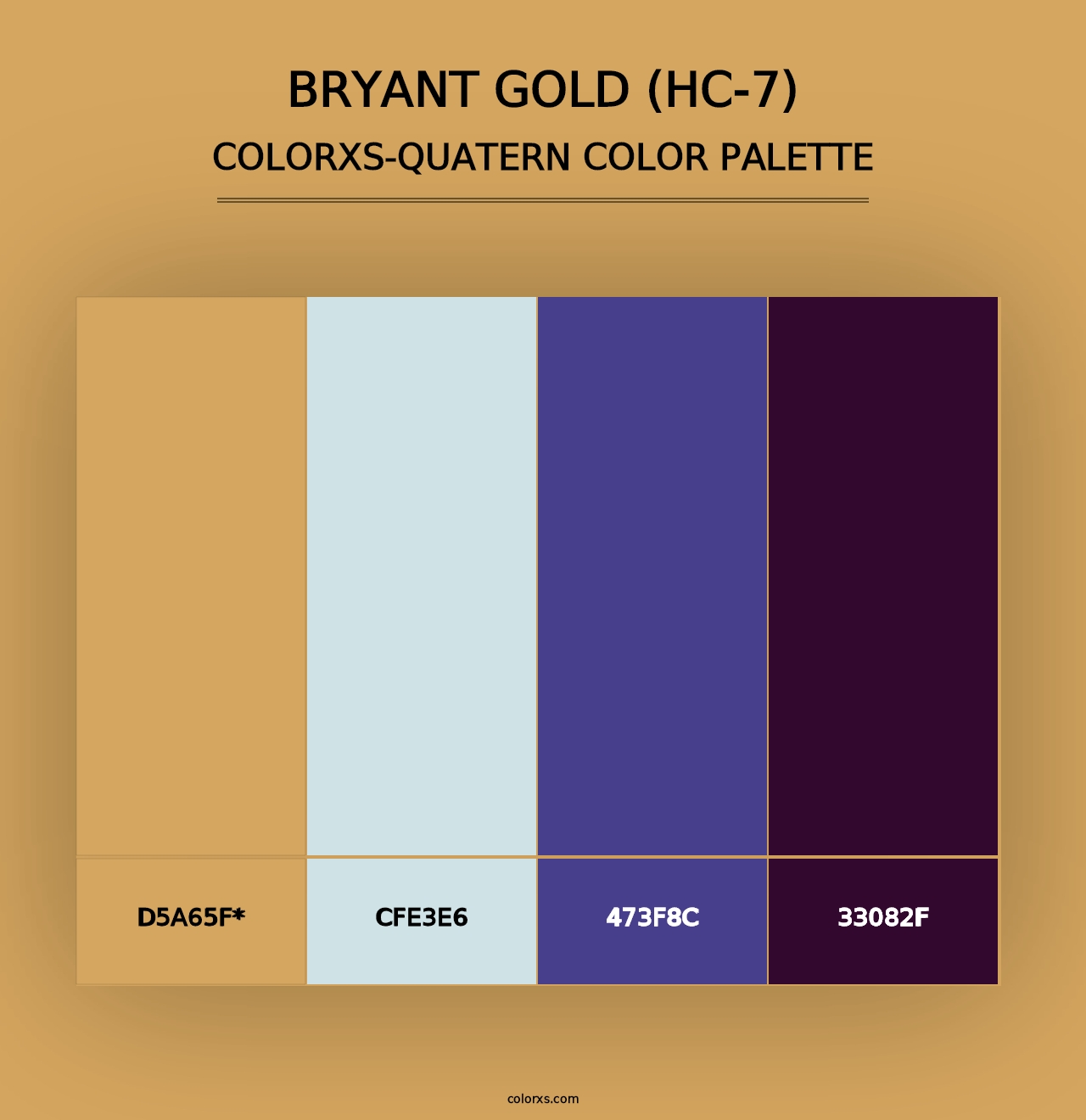 Bryant Gold (HC-7) - Colorxs Quad Palette