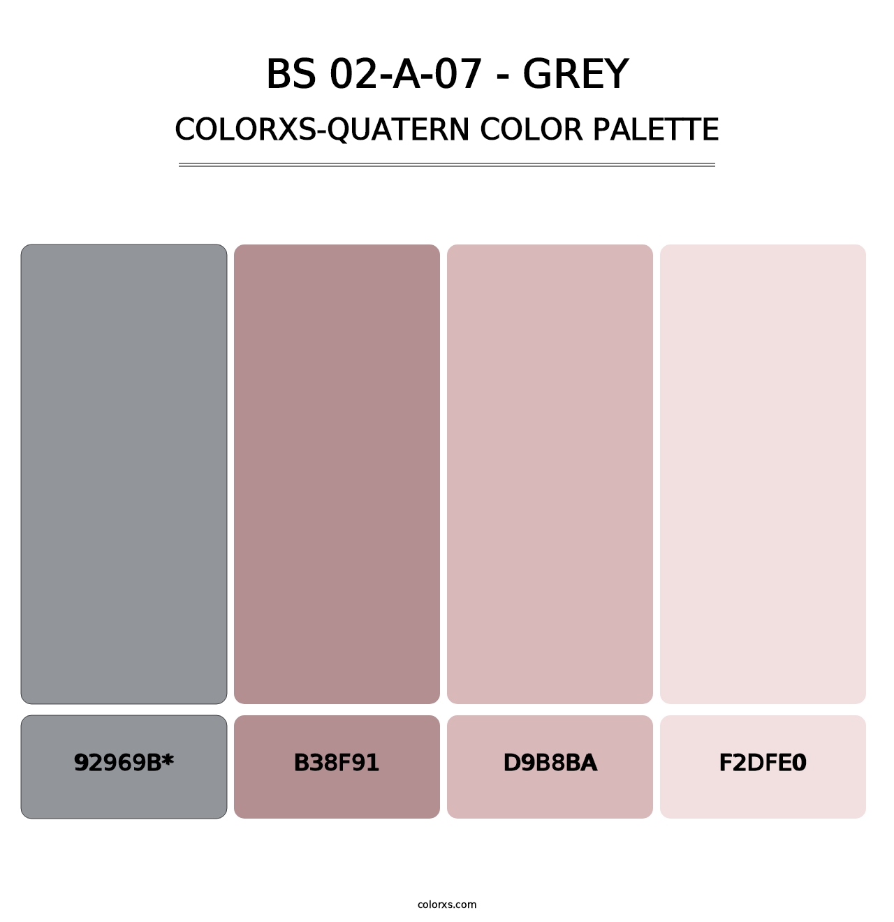 BS 02-A-07 - Grey - Colorxs Quad Palette