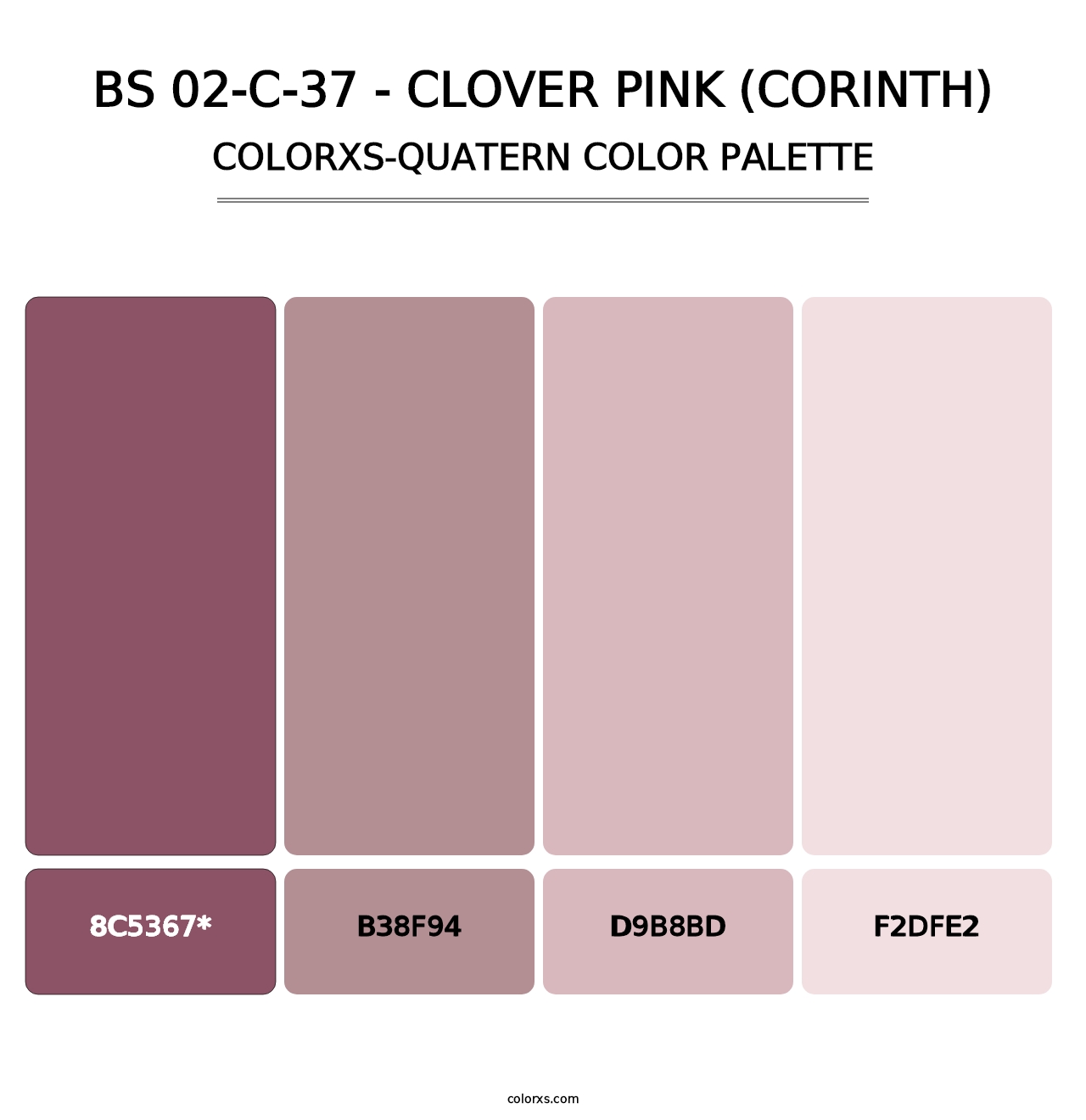 BS 02-C-37 - Clover Pink (Corinth) - Colorxs Quad Palette