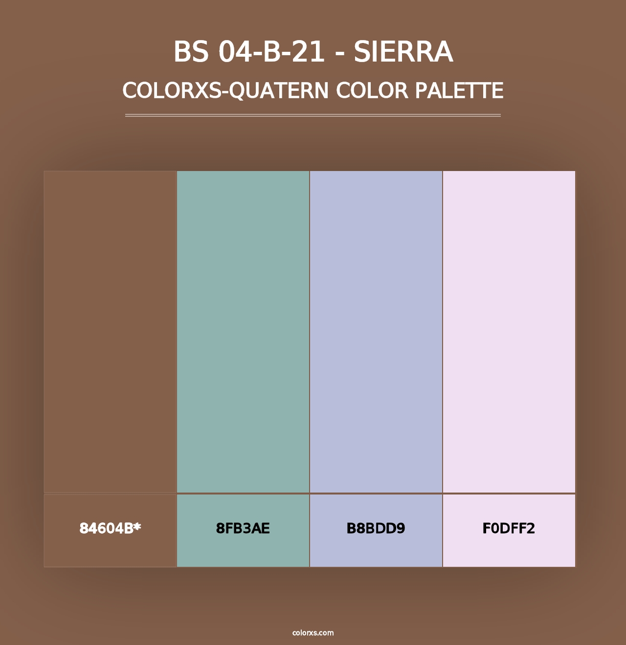 BS 04-B-21 - Sierra - Colorxs Quad Palette