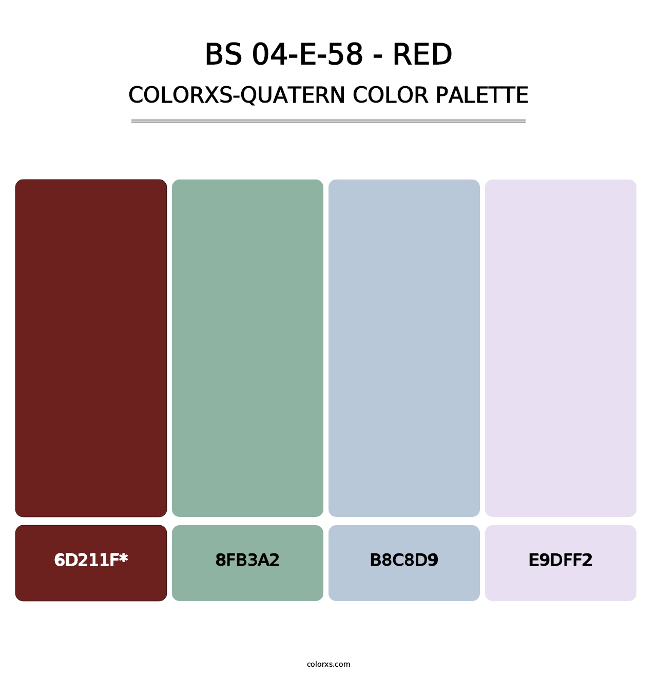 BS 04-E-58 - Red - Colorxs Quad Palette