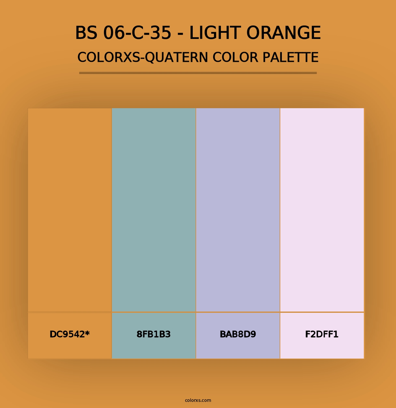 BS 06-C-35 - Light Orange - Colorxs Quad Palette