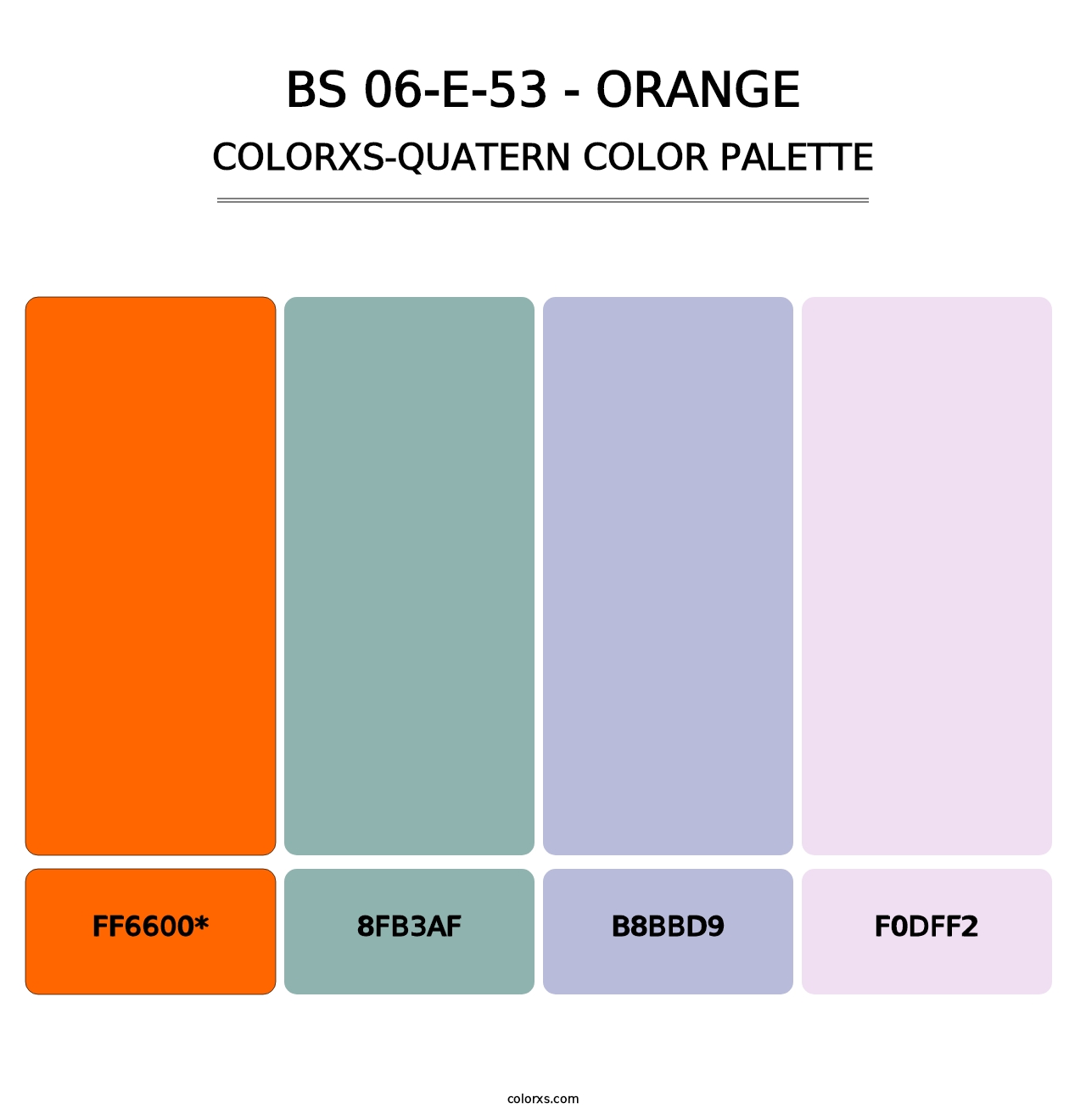 BS 06-E-53 - Orange - Colorxs Quad Palette