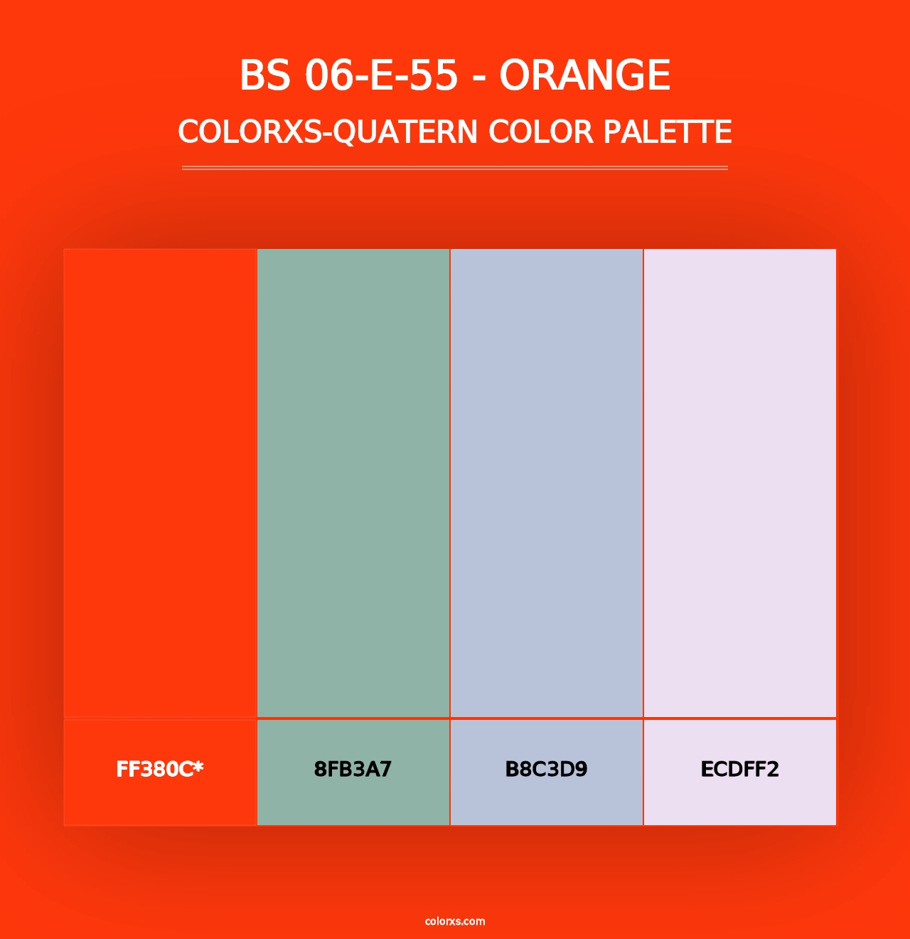 BS 06-E-55 - Orange - Colorxs Quad Palette