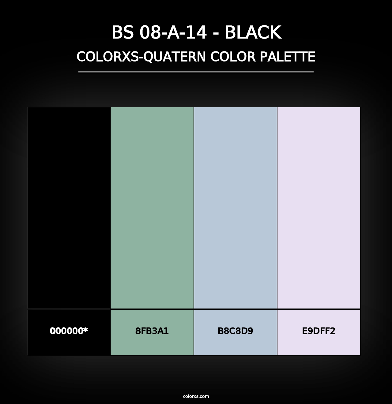 BS 08-A-14 - Black - Colorxs Quad Palette