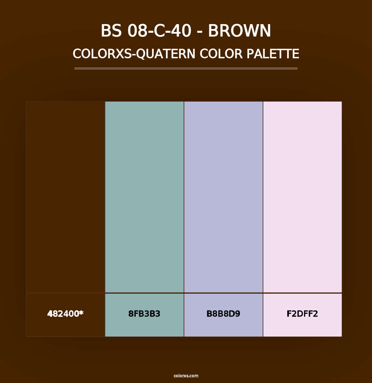 BS 08-C-40 - Brown - Colorxs Quad Palette