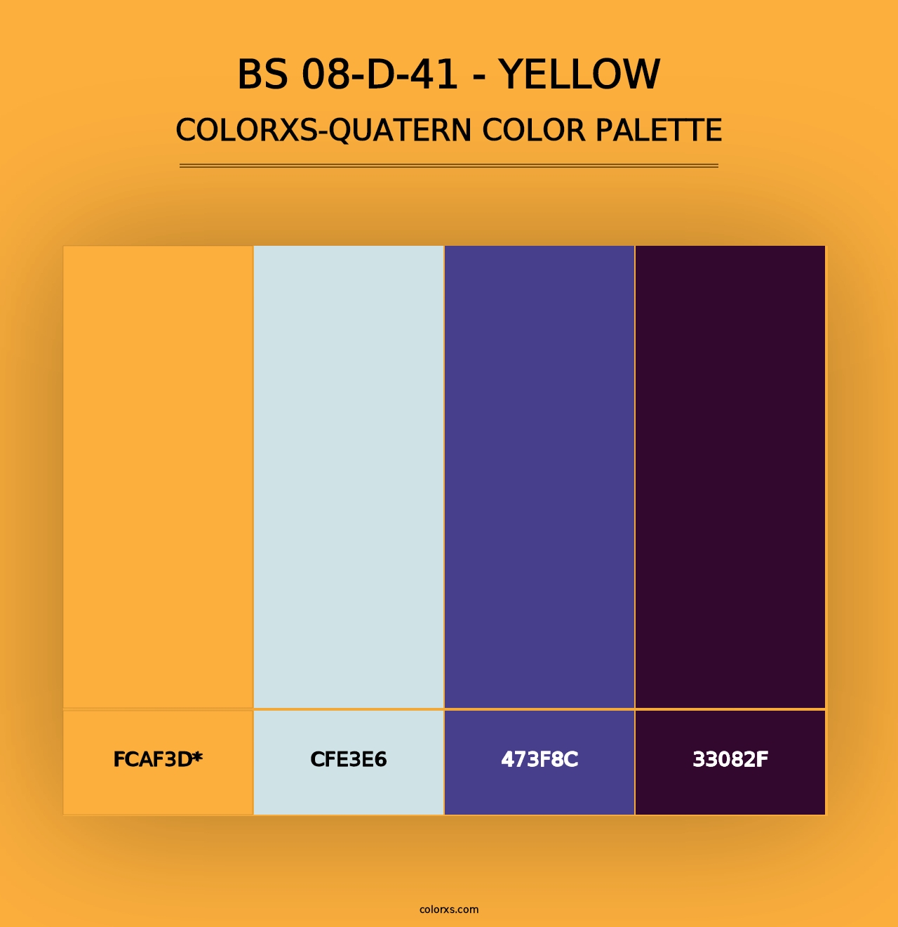 BS 08-D-41 - Yellow - Colorxs Quad Palette