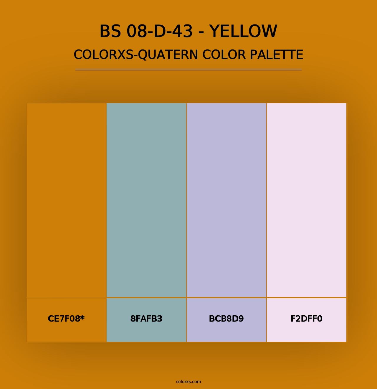 BS 08-D-43 - Yellow - Colorxs Quad Palette