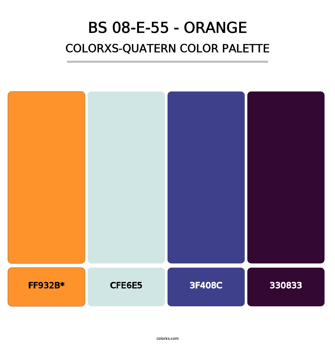 BS 08-E-55 - Orange - Colorxs Quad Palette