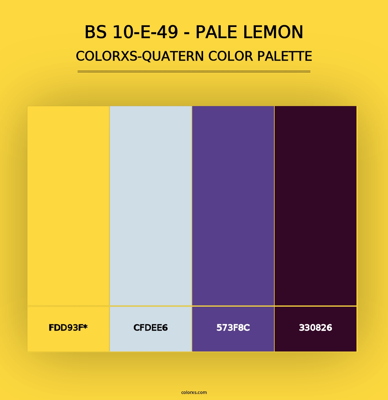 BS 10-E-49 - Pale Lemon - Colorxs Quad Palette