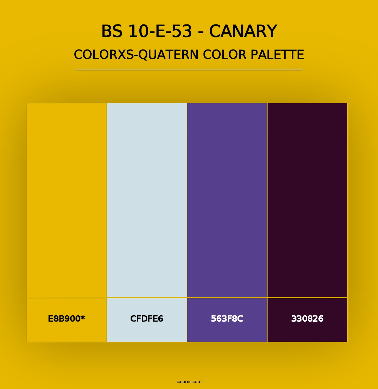 BS 10-E-53 - Canary - Colorxs Quad Palette